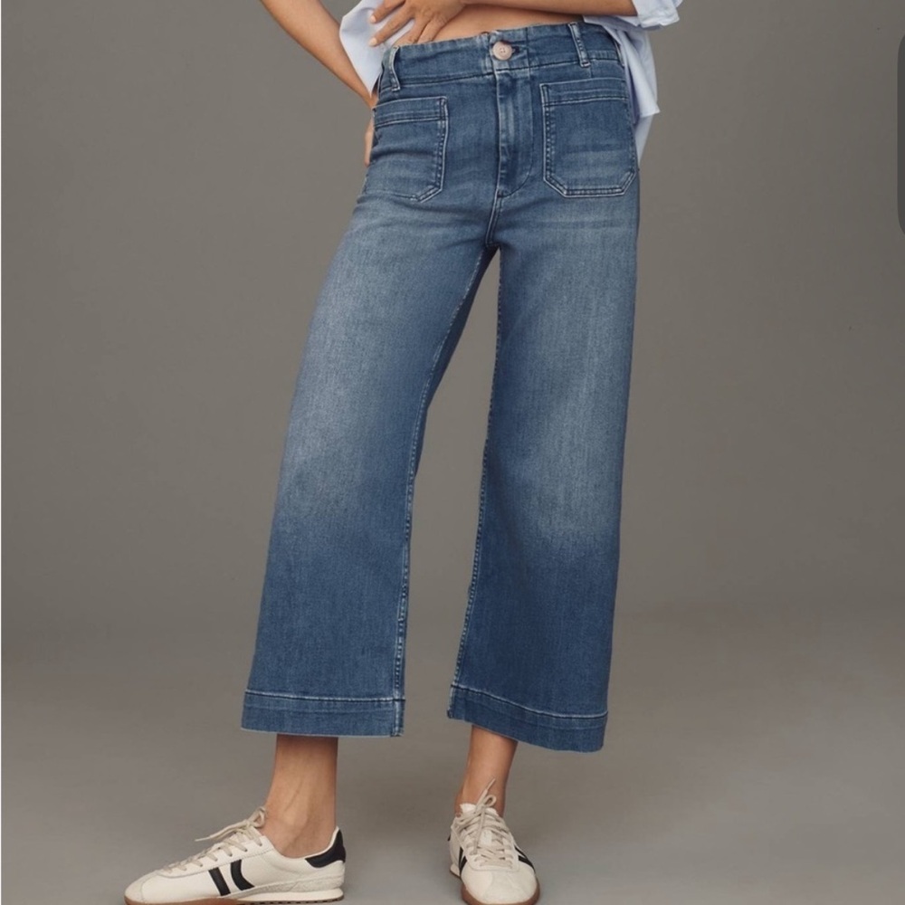 Anthropologie Pilcro Classic Blue high-rise Wide-Leg Women Jeans Sz. 27